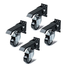 Black Plate Casters 2.5 Inches Diameter For Heavy Duty