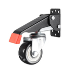 Heavy Duty Red Iron Wheel Center Ball Bearing Casters Up To 837lbs Load Capacity Zinc Painted