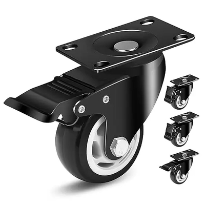 300Lbs Workbench Casters For Heavy Wooden Products With Zinc Plated Coated Surface Treatment