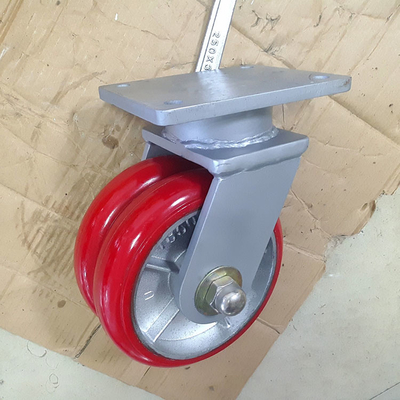 10x2inch PU Ultra Heavy Duty Wheels 6600lbs Swivel Industrial Casters Double Wheel