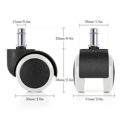 Recommended Office Chair Caster Wheels Set Of 5 Furniture White Nylon Caster