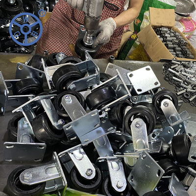 Bolt Hole Spacing 25 Inches Heavy Duty Wheel Caster Rubber PU Nylon TPR Industrial Casters for Heavy Load Equipment Mobility