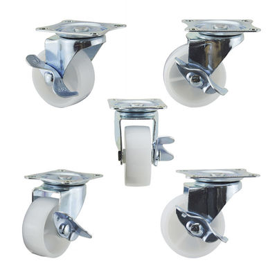 50mm Wheel Side Lock PP Light Duty Casters For Furniture