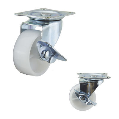 50mm Wheel Side Lock PP Light Duty Casters For Furniture