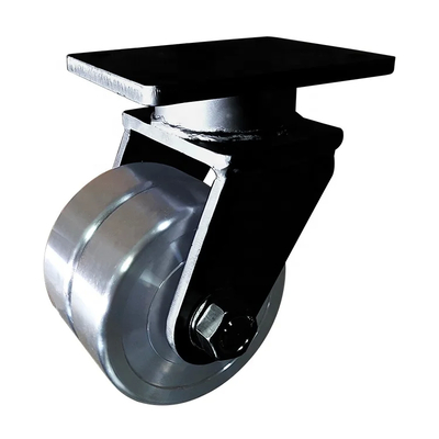 Black Polyurethane Plate Mount Ball Bearing 2000 Lbs Total Lock Swivel Casters