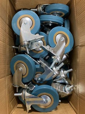 90mm Height 5 Inches Bolt Hole Casters With 200kg 300kg 400kg 500kg Load Capacity