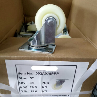 Mavi kauçuk tekerlekler ve çelik koruma malzemesi, depo ve dayanıklı tekerleklere ihtiyaç duyan ekipman için mükemmel