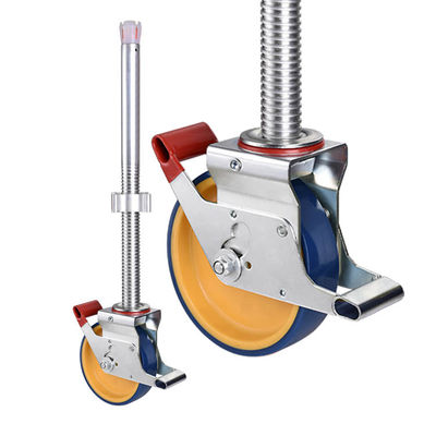 200/250kg Load Capacity Scaffoldings Heavy Duty PU Caster Wheels for Industrial Applications