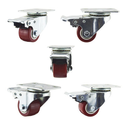 40mm 110lbs Plate Swivel Double Brake Light Duty Casters