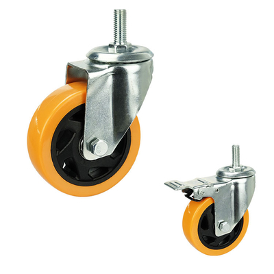 Heavy-duty Industrial-grade Casters Ball Bearing and 3-1/2 Inch Top Plate Swivel Radius for High Load Capacity